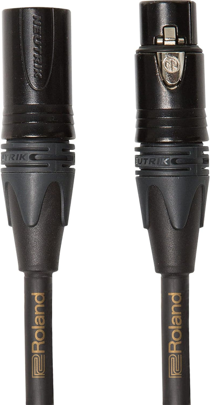 Roland Gold-Serie symmetrisches Mikrofonkabel – Neutrik XLR-Stecker, Länge: 3m – RMC-G10 10 Ft., 10