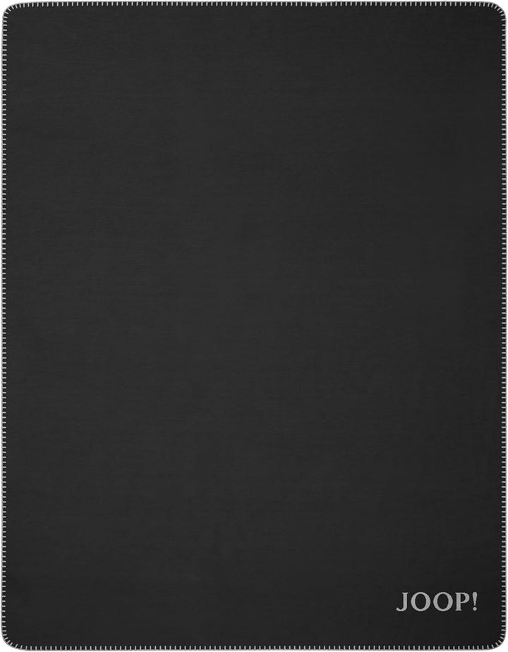 Joop! Wohndecke Uni-Doubleface Baumwollmischung anthrazit Grösse 150x200 cm, 739377 150x200 cm Anthr