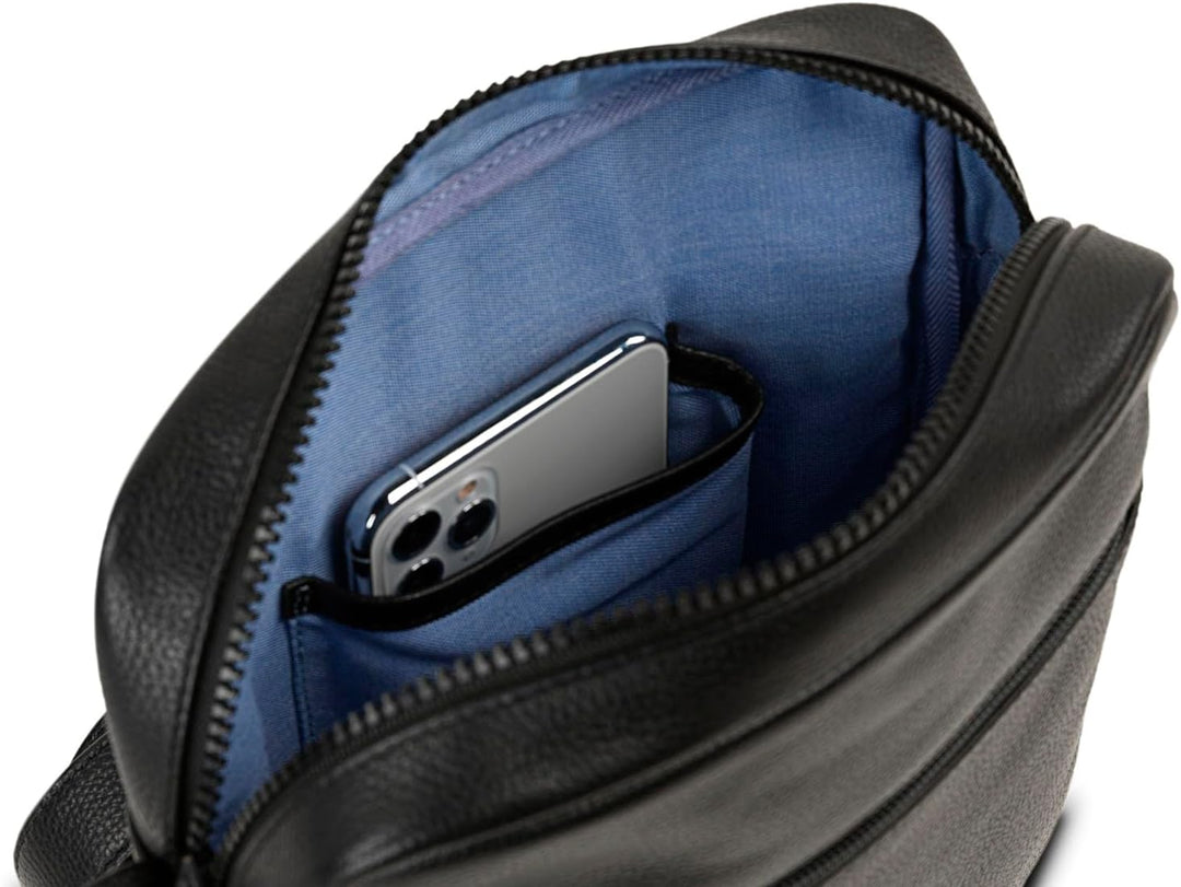 JASLEN - Leder Umhängetasche Herren - Umhängetasche Herren Leder mit Verstellbarem Riemen - Umhänget