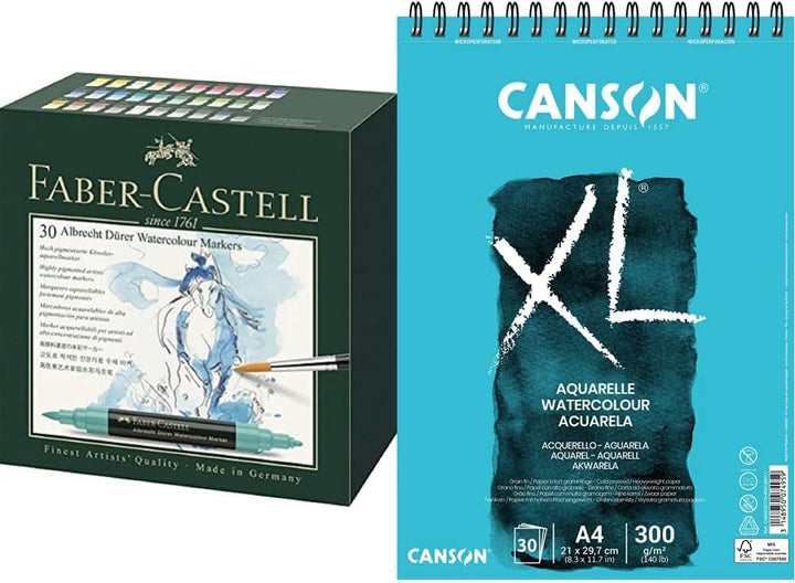 Faber-Castell 160330 Aquarellmarker Albrecht Dürer mit Doppelspitze für flächigen und präzisen Farba