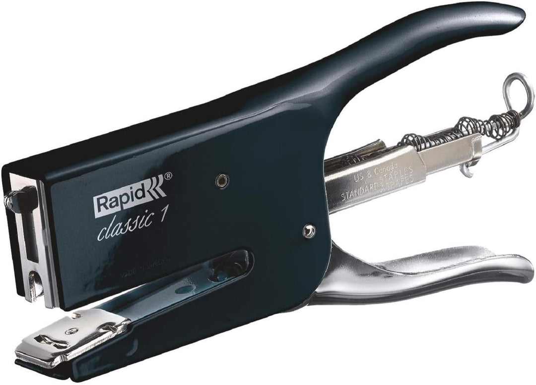 Rapid Retro Classic K1 Stapling Pliers for 26/6 and 26/8+ Staples - Black Magic Schwarz, Schwarz