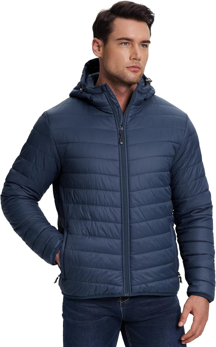 33,000ft Herren Leichte Steppjacke Outdoor Wasserbeständige Übergangsjacke Warme Winterjacke für Män