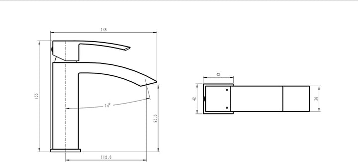 Grünblatt Badarmatur Waschtischarmatur Armatur Wasserhahn (square), square
