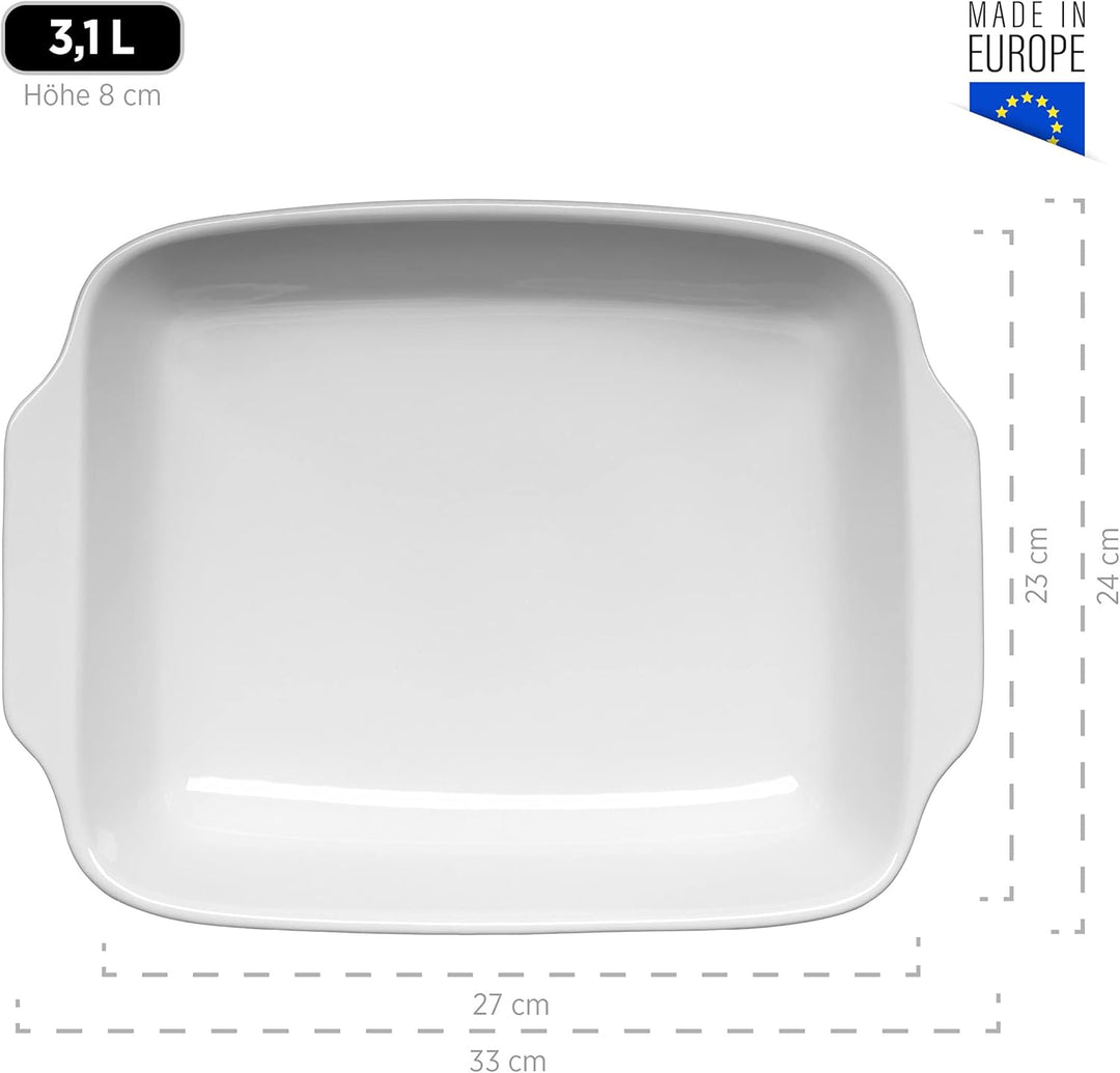Mäser 931501 Serie Kitchen Time, Auflaufform rechteckig, ideal auch für Lasagne, als Backform und Ti