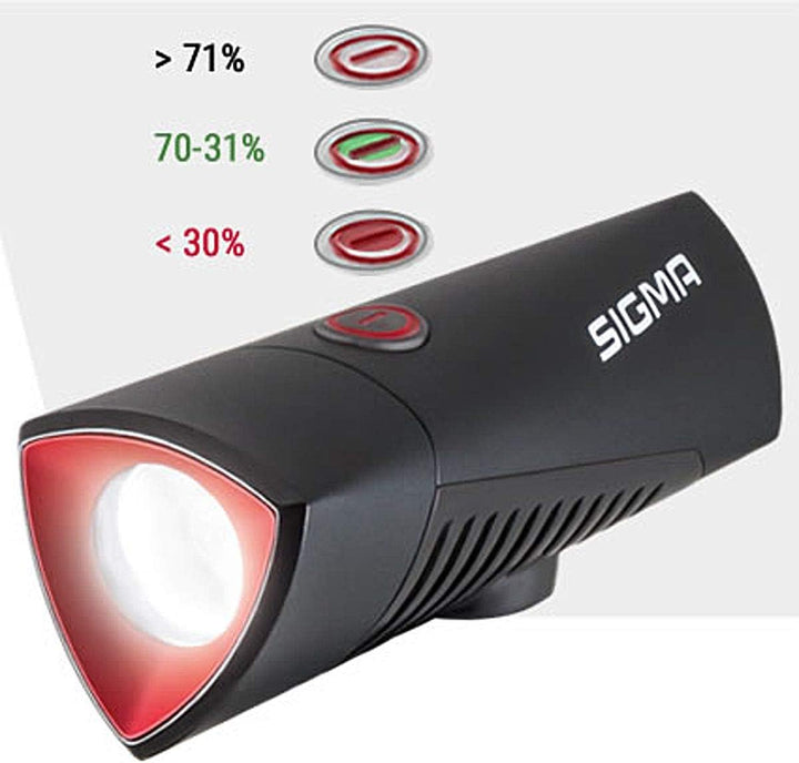 SIGMA SPORT Unisex – Erwachsene Led-helmlampe-2022044905 LED-Helmlampe, Schwarz, Einheitsgrösse