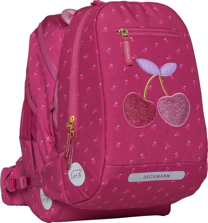 BECKMANN, Schulrucksack-Set Active Air FLX, 6-teilig, Grundschule, inkl. Regenüberzug, 22L, Cherry