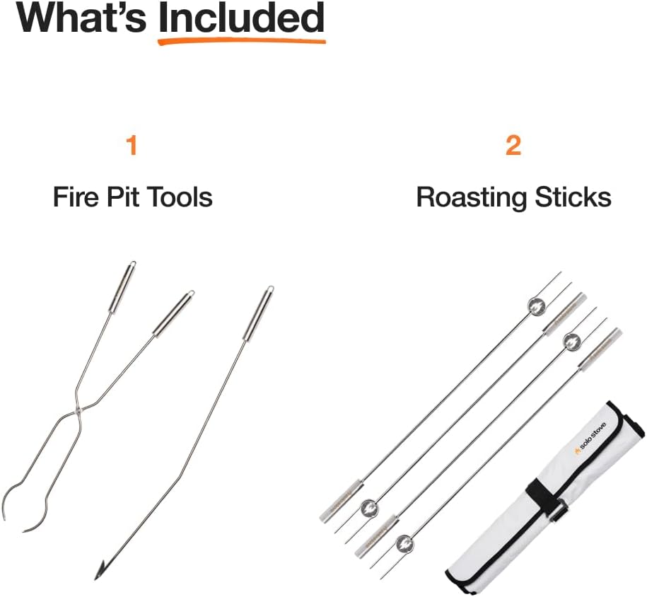 Solo Stove Grillspiesse und Werkzeug für Feuerschale | Accessoire Set für Feuerstelle und Lagerfeuer
