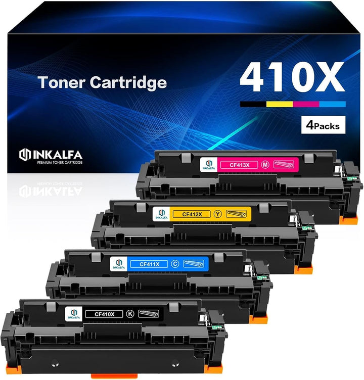 inkalfa 410X 410A CF410X Kompatibel für HP 410X 410A CF410A Multipack Color Laserjet Pro MFP M477fdw