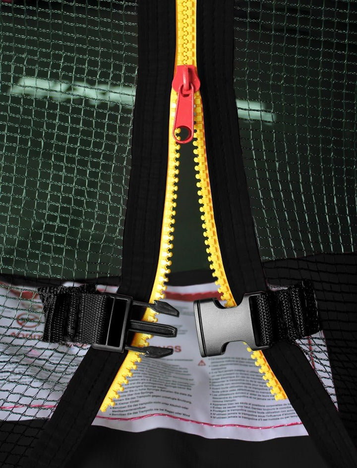 SixBros. SixJump 1,40 M Gartentrampolin versch. Farben Trampolin mit Sicherheitsnetz Schwarz, Schwar