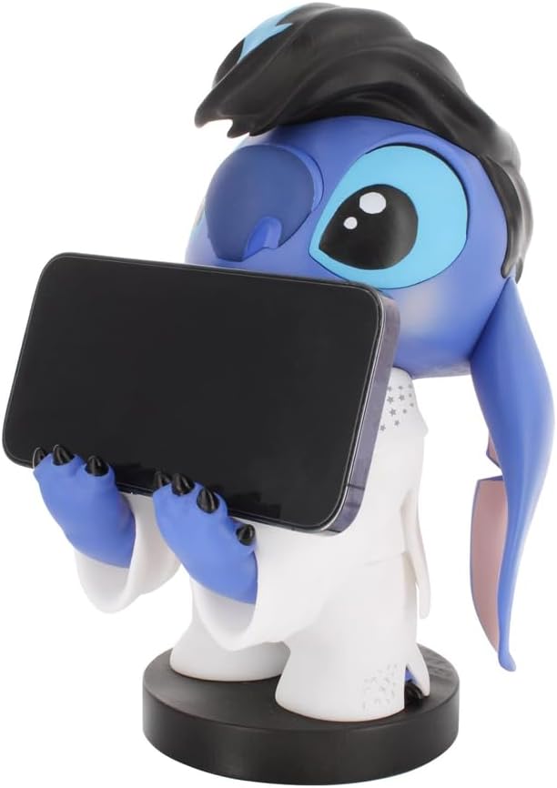 Cableguys Disney Elvis Stitch Gaming-Figur — Zubehör für Controller oder Smartphone-Halter — USB-Kab