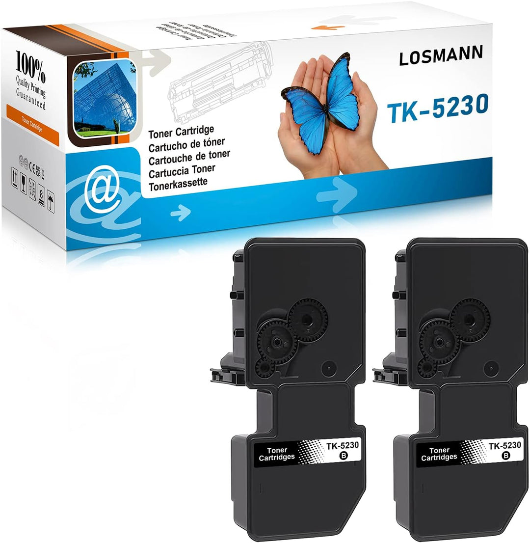 LOSMANN TK-5230 Schwarz Tonerkartusche Kompatibel für Kyocera TK5230K TK5220K für Kyocera Ecosys P50