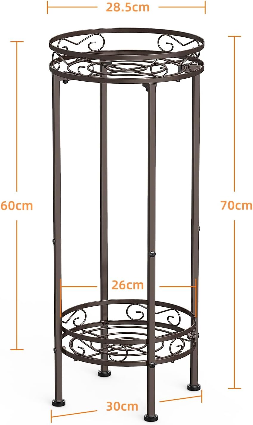Bomclap Metall Pflanzenständer, 70 x 30 cm Blumenständer Pflanzenständer für den Innenbereich, 2-stu