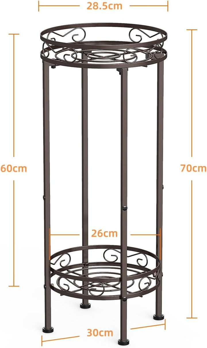 Bomclap Metall Pflanzenständer, 70 x 30 cm Blumenständer Pflanzenständer für den Innenbereich, 2-stu