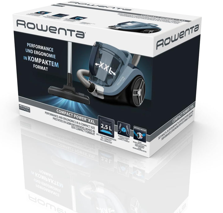 Rowenta RO4871 beutelloser Bodenstaubsauger Compact Power XXL | 550 Watt | 2,5L Staubvolumen | Kompa