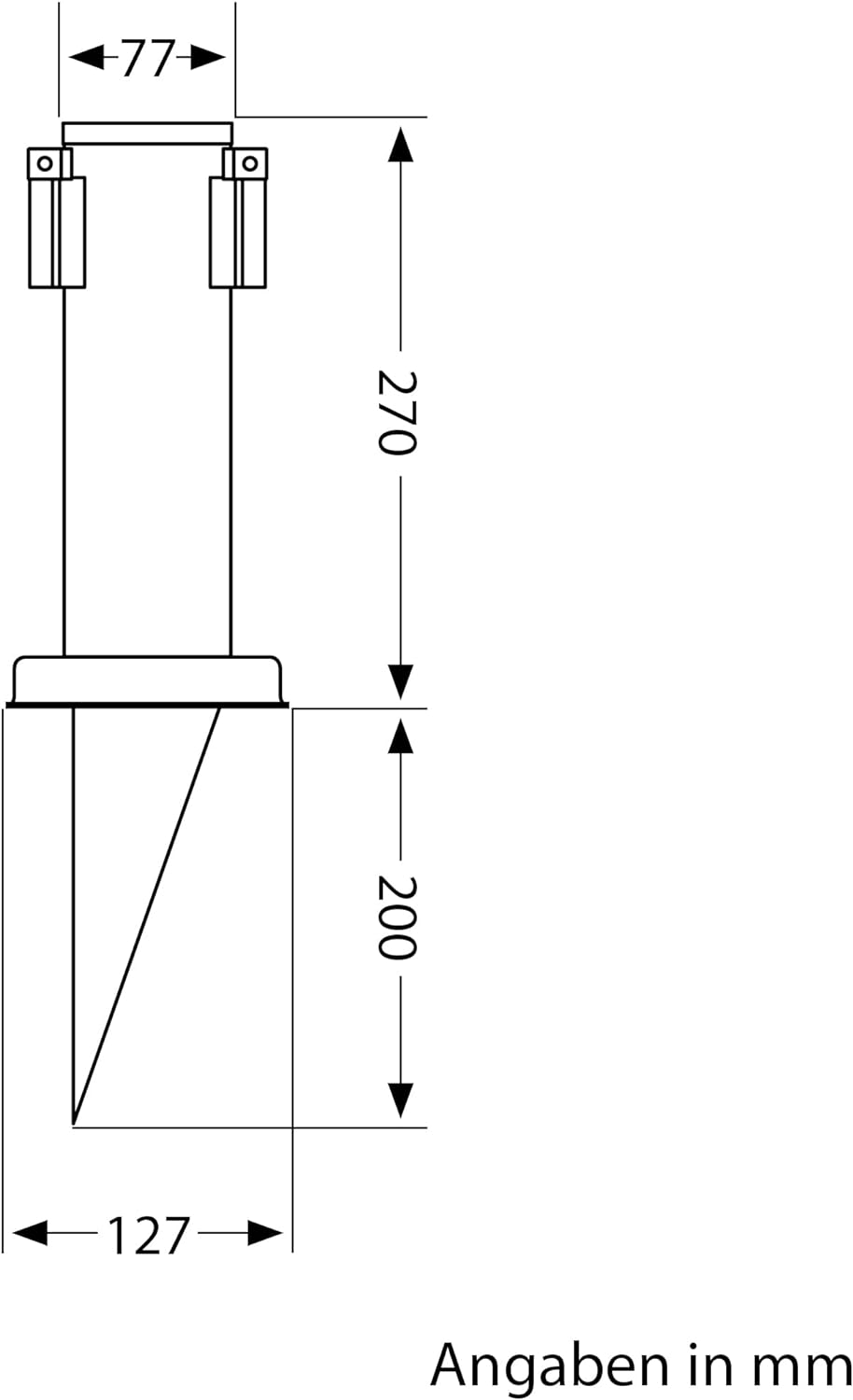 ledscom.de Garten-Steckdosen-Säule PORU mit Erdspiess für aussen, 2-Fach, Edelstahl, anthrazit, rund