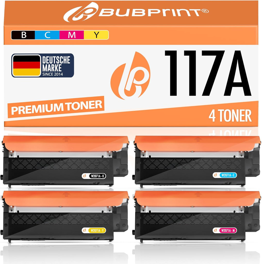 117A 4 Tonerkartuschen mit CHIP kompatibel als Ersatz für HP 117A Toner Set für HP Color Laser MFP 1