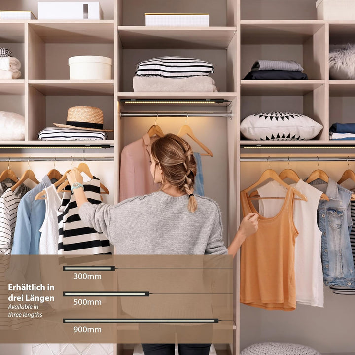 ledscom.de Smarte LED Unterbau-Leuchte SIRIS schwarz matt mit Netzteil und WLAN-Controller flach, Sm