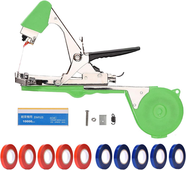 Jajadeal Bindezange für Pflanzen, Bandzange Tapetool Handbindemaschine für Weinbau Tomaten Gurken Ob