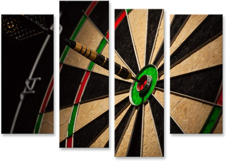 islandburner Bild auf Leinwand Dart Bulls Eye Close Up Erfolg Hitting Target Bilder Wandbilder Poste