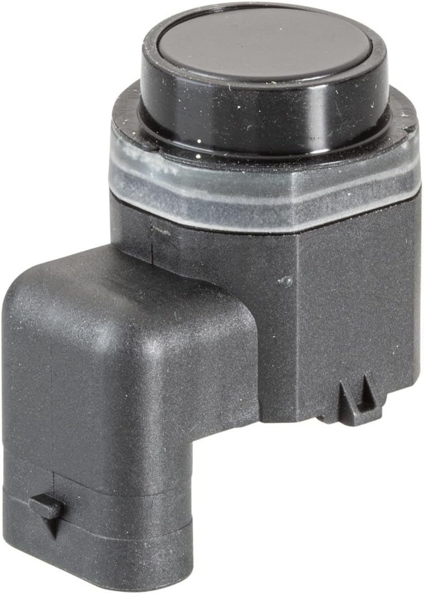 HELLA 6PX 358 141-081 Sensor, Einparkhilfe - gewinkelt - 3-polig - gesteckt - lackierbar - mit Befes