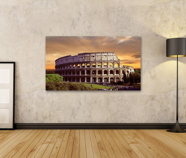 islandburner Bild auf Leinwand Colosseum In Rom Italien Kollosseum Bilder Wandbilder Poster Leinwand