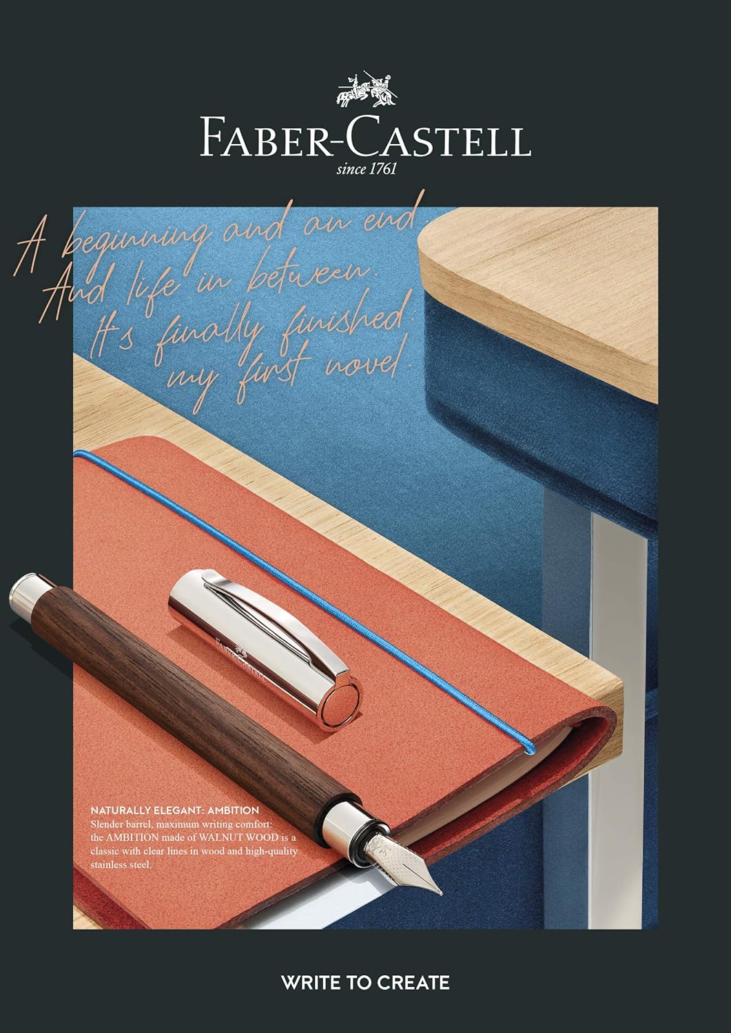 Faber-Castell 148182 - Füllfederhalter AMBITION Birnbaum, Federbreite EF, inkl. Geschenkverpackung u