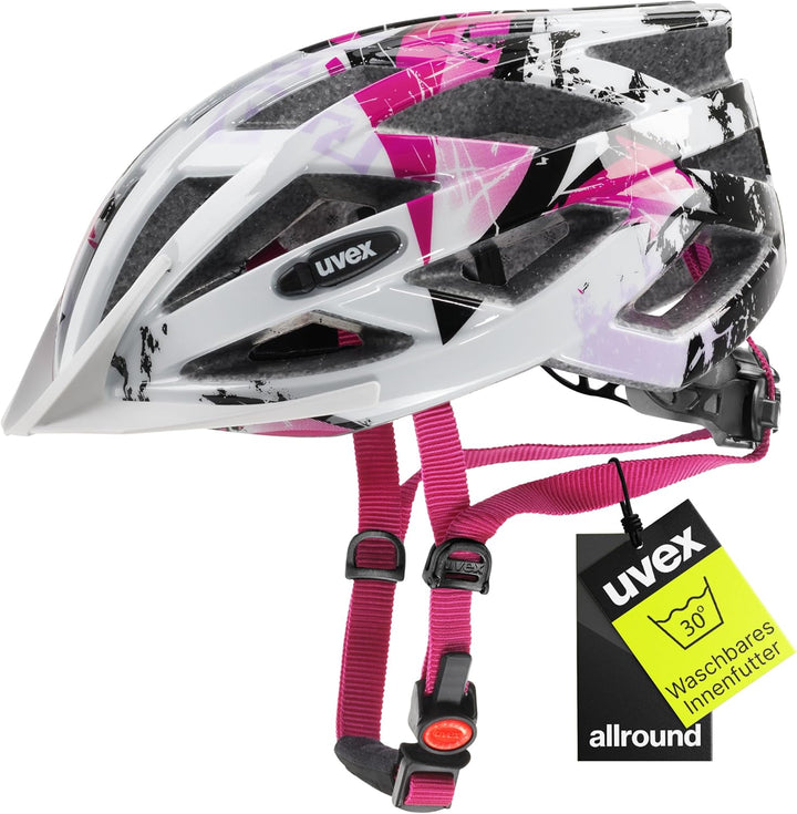 uvex Unisex – Erwachsene air Wing Fahrradhelm, White-pink, 56-60 cm Single, Single