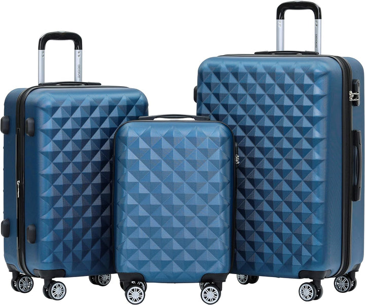 BEIBYE Kofferset 4 Zwillingsrollen Hartschale Trolley Koffer Reisekoffer Reisekofferset Gepäckset in