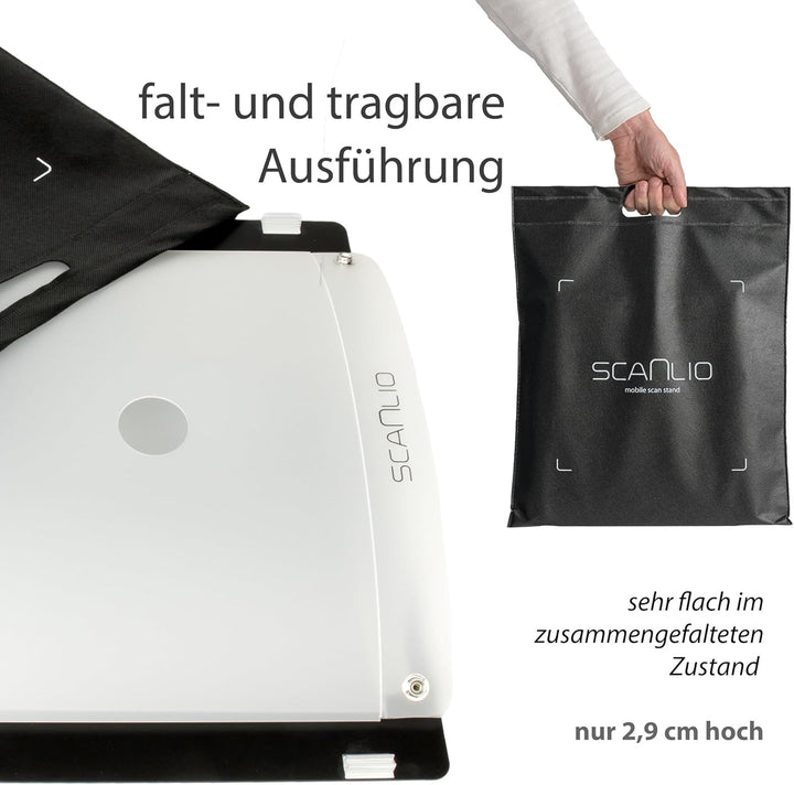 SCANLIO Pro | Faltbare Scanbox | Dokumente einfach und schnell mit dem Handy scannen | Handy Scanner