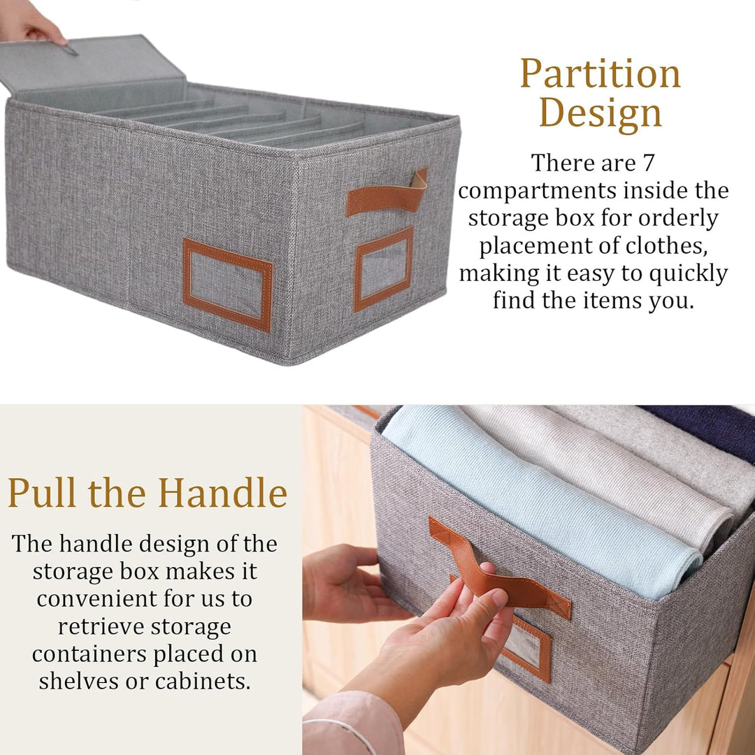 OUTBROS 3 Stück Schubladen Ordnungssystem Kleiderschrank Schrank Organizer Faltbare Aufbewahrungsbox