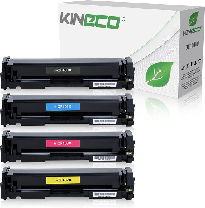 Kineco 4 Toner kompatibel mit HP 201X Color Laserjet Pro M252dw Pro 200 M252n Farblaserdrucker kompa