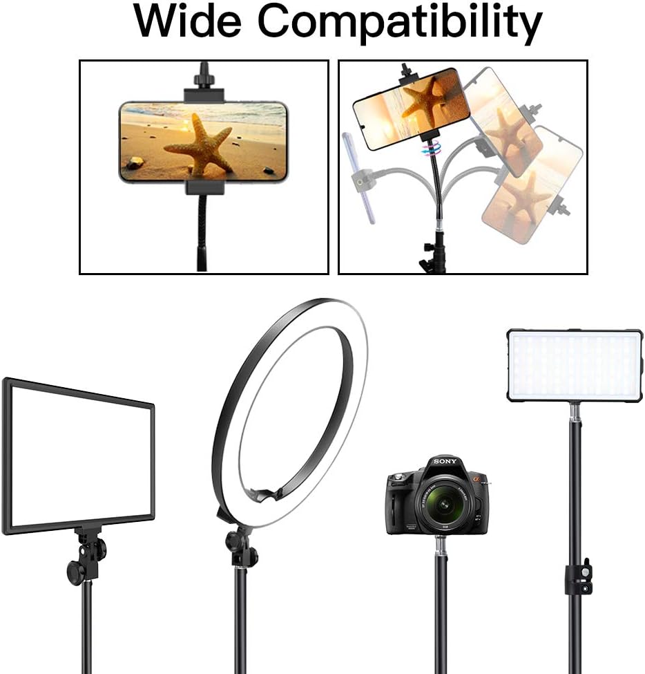 Handy Stativ Ringlichter Stativ, Verstellbarer Handy Video Ständer für iPhone Kamera, Videoaufnahme,