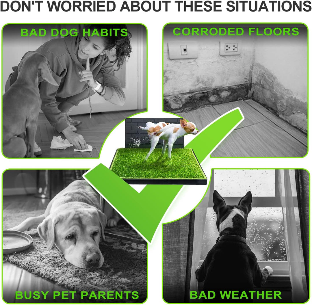 Hompet Hundeklo Hundetoilette Welpentoilette für Innen-oder Veranda, 2 Pcs Trainingsunterlage, Wiede