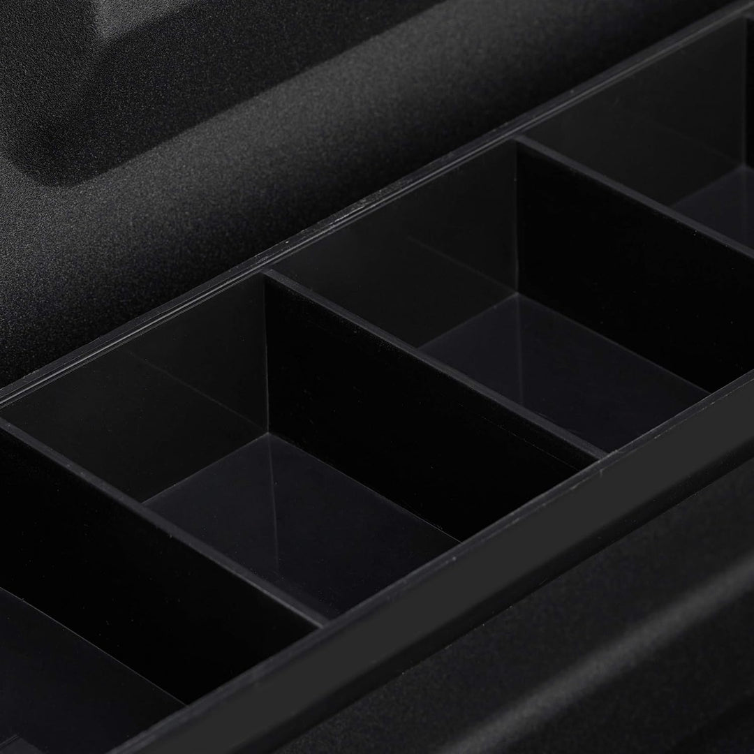 Relaxdays Geldkassette abschliessbar, Münzeinsatz & 4 Scheinfächer, Geldkasse Eisen, HBT 8,5 x 30,5