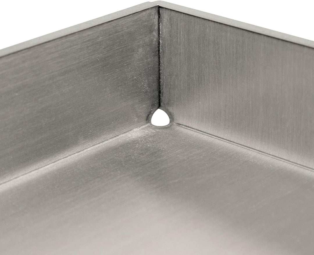 BBQ-Toro Edelstahl Grillplatte | 26 x 43,4 cm | BBQ Plancha passend für Weber Grill | rechteckig | u