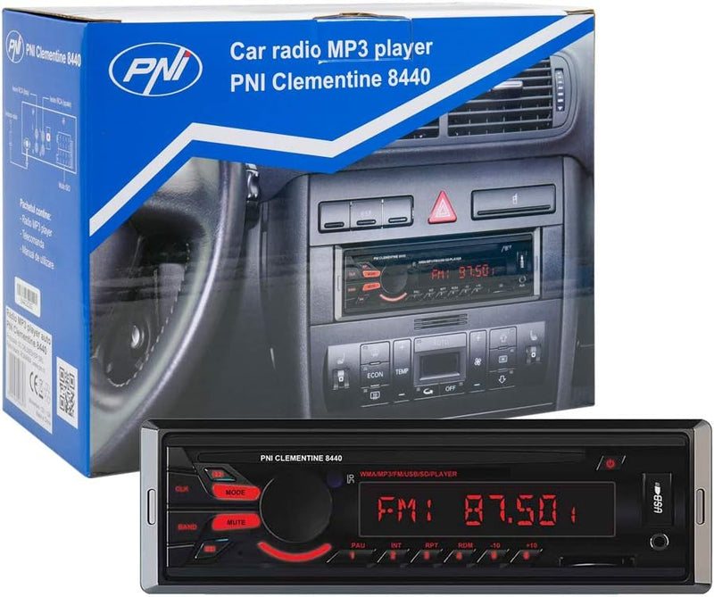 Autoradio PNI 8440, digitaler Media-Player, 4 x 45 W Car Audio FM-Radio, Auto-MP3-Player USB/SD/AUX