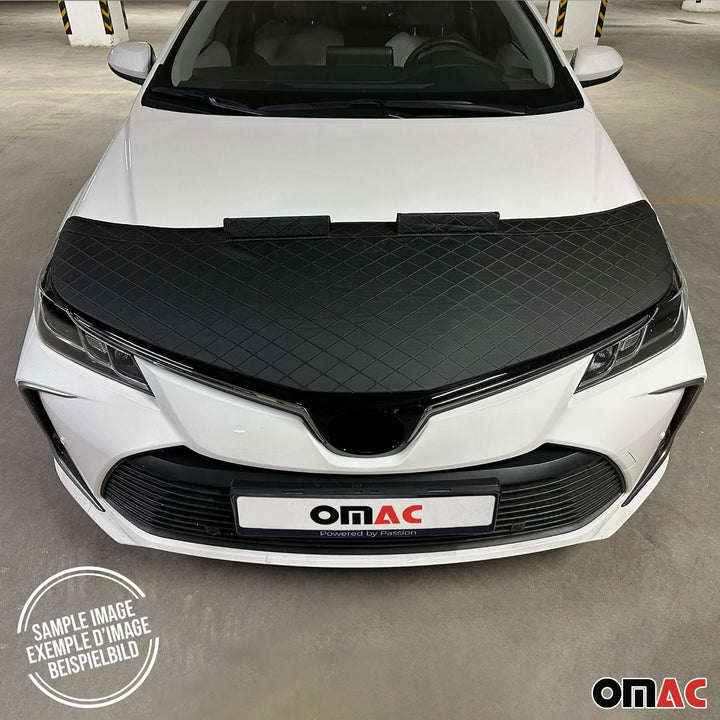 OMAC Schwarz Halb Haubenbra Steinschlagschutz kompatibel mit Mercedes Sprinter W901 2001-2006 Diamon