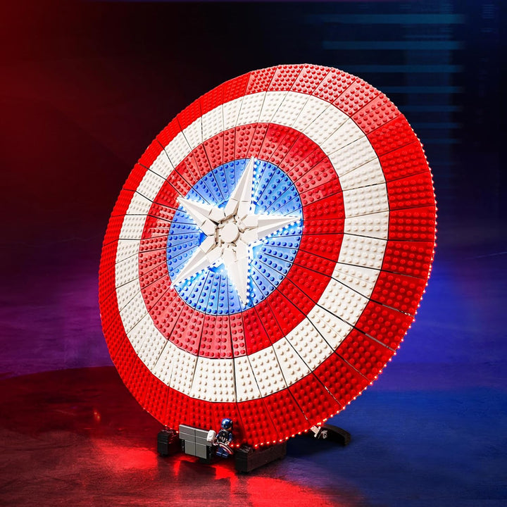 LocoLee Led Licht Set Kompatibel mit Lego Captain Americas Schild Set, Led Beleuchtungs Set Compatib