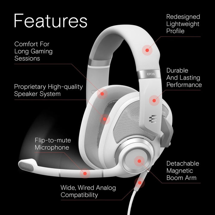 H6Pro Open Weiss Weiss H6Pro Open Back Weiss, Weiss H6Pro Open Back Weiss