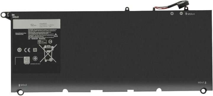 Exmate JD25G 90V7W JHXPY 0DRRP 0N7T6 5K9CP DIN02 RWT1R Laptop-Akku für Dell XPS 13 9343 9350[7.4V 52