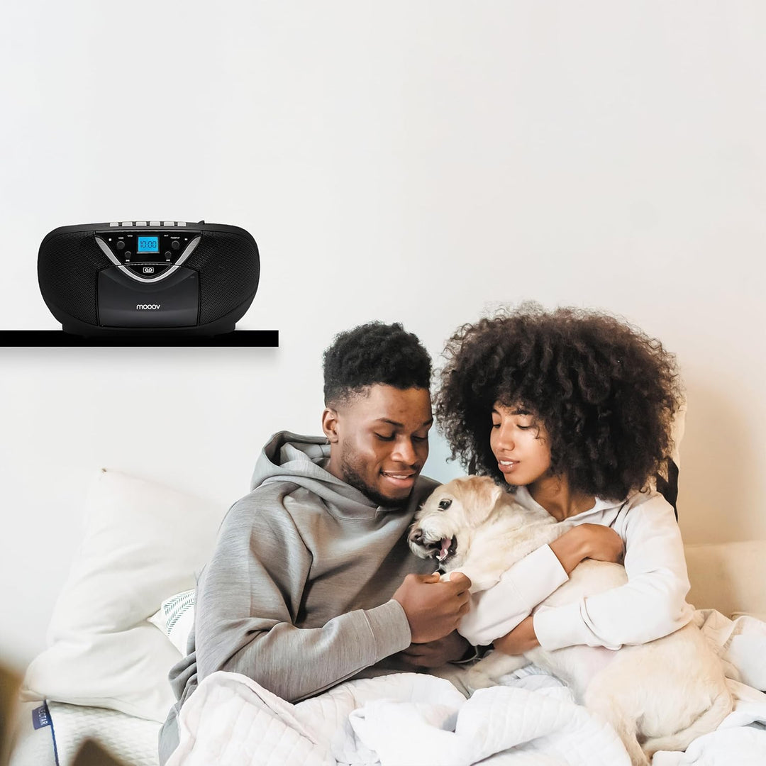 Metronic 477131 CD-/Kassettenradio schwarz, schwarz