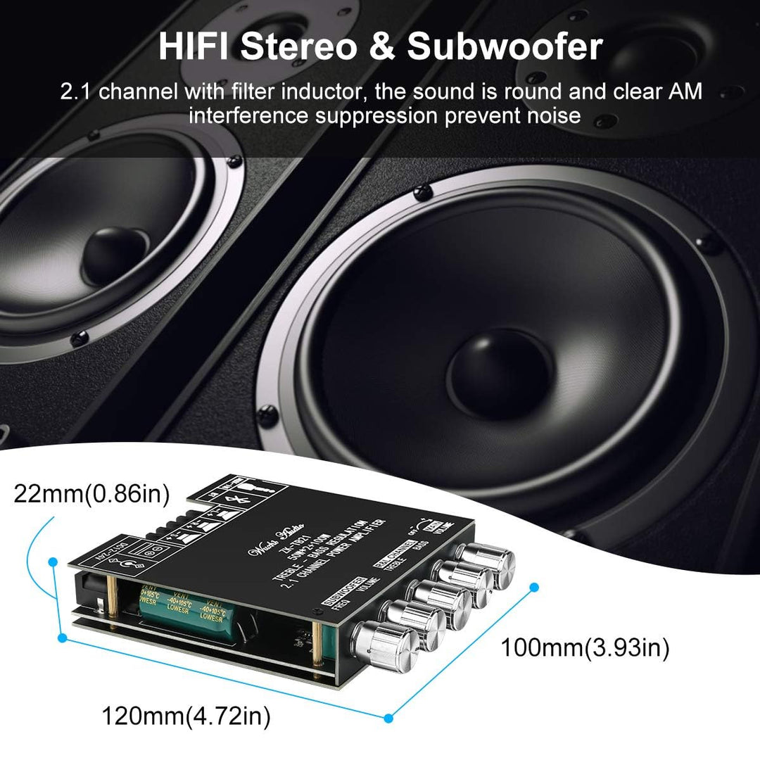 Bluetooth Verstärker Modul Hifi Stereo - 2.1 Audio Amplifier Board TPA3116D2 Mini Digital Tuner Ends