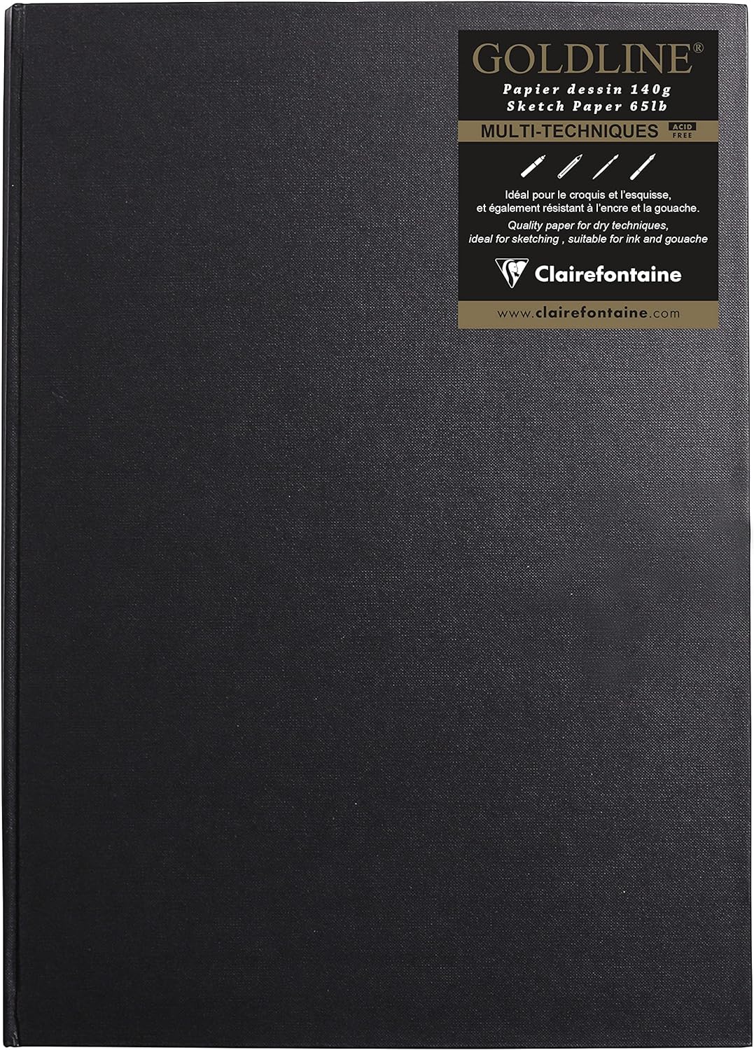 Clairefontaine – Ref. 34241C – Goldline-Kastenblock (64 weisse Blätter) – A3-Grösse (420 x 297 mm),