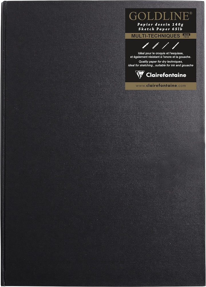 Clairefontaine – Ref. 34241C – Goldline-Kastenblock (64 weisse Blätter) – A3-Grösse (420 x 297 mm),