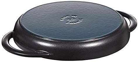 STAUB rund 22 cm Grillpfanne, Gusseisen, Schwarz 30 x 4.5 x 2.3 cm Schwarz, 30 x 4.5 x 2.3 cm Schwar