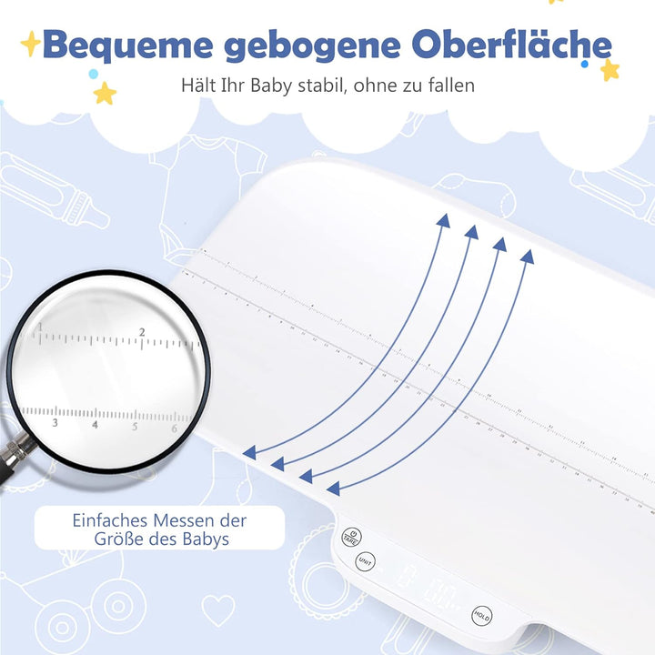 COSTWAY Babywaage Digtal, multifunktionale Kinderwaage bis 30kg Tragkraft, SĂ€uglingswaage Stillwaage