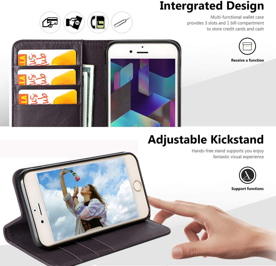 VISOUL iPhone SE 2022/2020 Hülle, iPhone 8/7 Handyhülle,Stossfeste Schutzhülle [Erstklassiges Rindsl