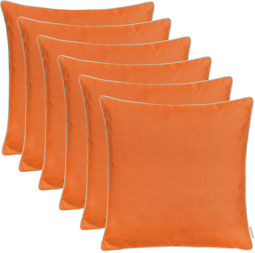 Brandsseller Outdoor Garten Kissen Dekokissen mit Paspel - Garngefärbt Uni Schmutz- und Wasserabweis