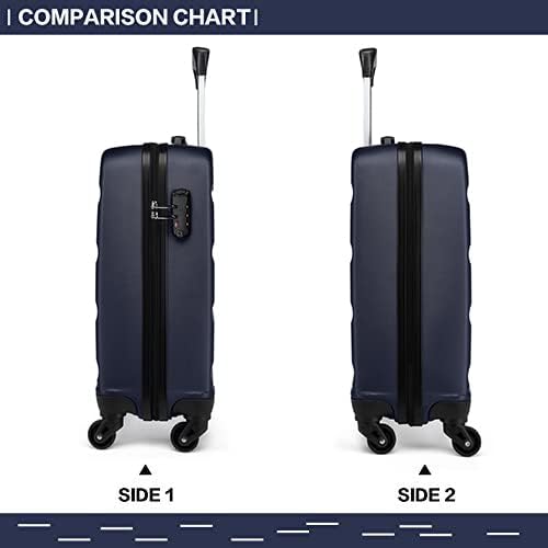 KONO Handgepäck Koffer Klein Reisekoffer mit Rollen und TSA Schloss, Koffer Trolley Handgepäck Flugz
