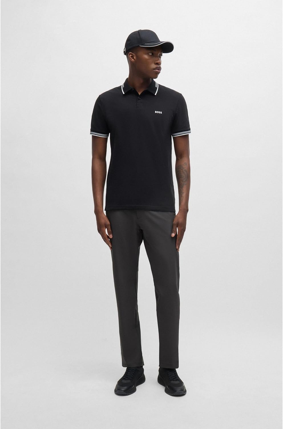 BOSS Herren T Commuter-Reg Regular-Fit Hose aus wasserabweisendem Stretch-Gewebe 54 Dark Grey, 54 Da